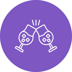 Obraz premium Wine Line Icon