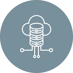 Cloud Storage Line Icon