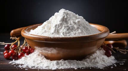 Fototapeta na wymiar flour in a bowl