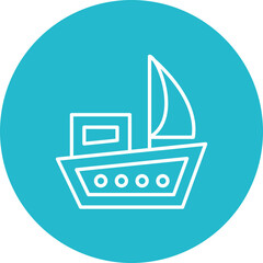 Boat Line Icon