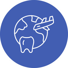 Dental Tourism Line Icon
