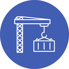 Container Crane Line Icon
