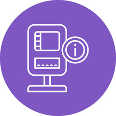 Information Kiosk Line Icon