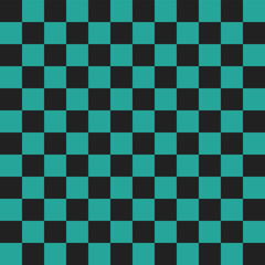 Green and black checker pattern. checker seamless pattern vector. checker pattern. Decorative elements, floor tiles, wall tiles, bathroom tiles, swimming pool tiles.