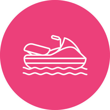 recommend clip art: Jet Ski Line Icon