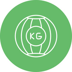 Obraz premium Medicine Ball Set Line Icon