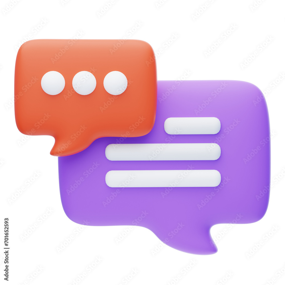 Poster 3d chat bubble. messaging bubble, dimensional chat box. 3d illustration, 3d element, 3d rendering. 3