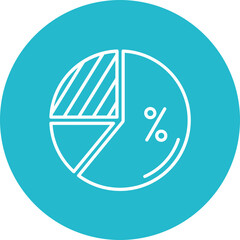 Pie Chart Line Icon