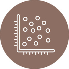 Scatter Plot Line Icon