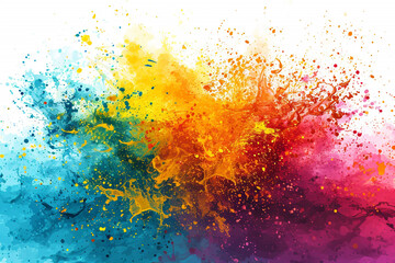 Bright colorful rainbow paint splash abstract vector illustration