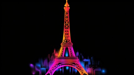 Abstract Illustration of Eiffel Tower