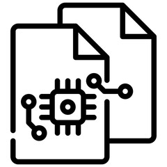 document file control process ai intelligence simple line