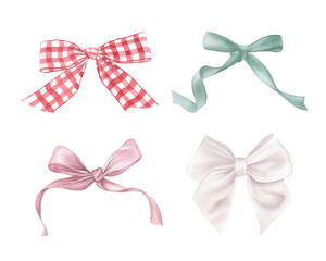 Set of bows for gifts