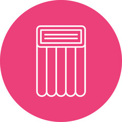 Beach Mattress Line Icon