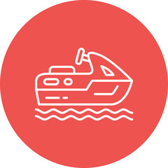 Jet Ski Line Icon