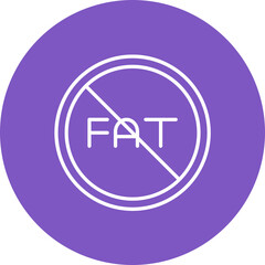 Low Fat Diet Line Icon