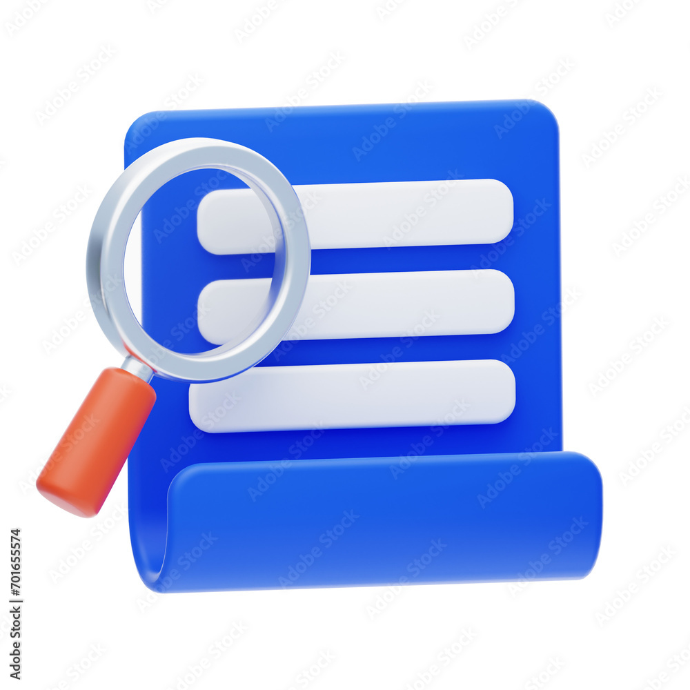 Poster navigating every detail 3d proofreading expertise 3d illustration, 3d element, 3d rendering. 3d visu