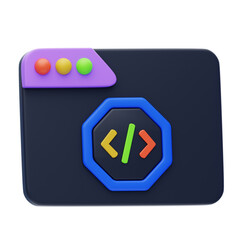 Interactive 3D Element on a Website Tab.
3d illustration, 3d element, 3d rendering. 3d visualization isolated on a transparent background