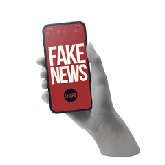 Fake news online on the smartphone