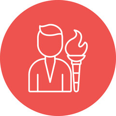 Fire Breather Line Icon