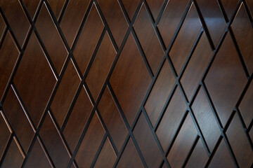 Deluxe wood rhombus wall texture for interior design