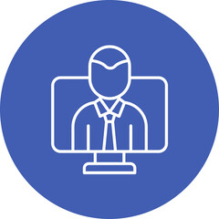 Influencer Male Line Icon