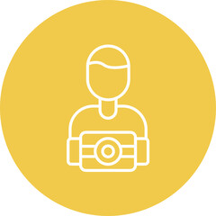 Photographer Male Line Icon