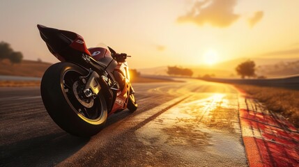 MotorCycle On The Race Track