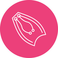 Bodyboarding Line Icon