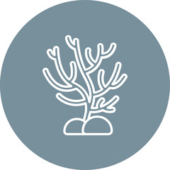 Obraz premium Coral Line Icon