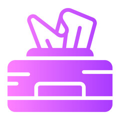 tissue box gradient icon