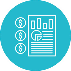 Financial Statement Line Icon