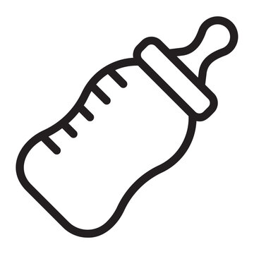 feeding bottle line icon