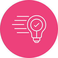 Fototapeta premium Quick Idea Line Icon