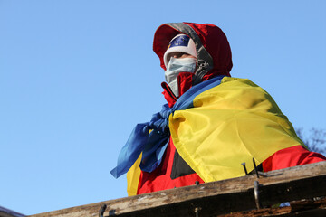 Revolution of dignity in Kyiv, Ukraine on January 2014