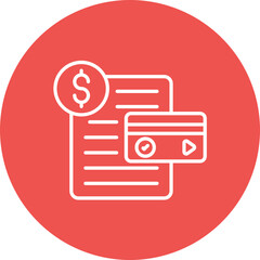 Business Credit Report Line Icon