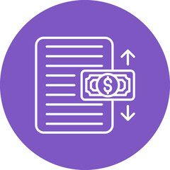 Cash Flow Statement Line Icon