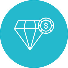 Net Worth Line Icon
