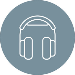 Fototapeta premium Headphones Line Icon
