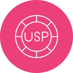 Unique Selling Proposition Line Icon