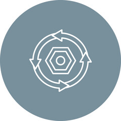 Recycled Metal Line Icon