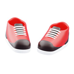 Sole Slamdunk: Striking 3D Art Depicting the Essence of Sneaker. 3d illustration, 3d element, 3d rendering. 3d visualization isolated on a transparent background