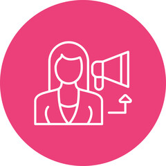 Influencer Outreach Line Icon