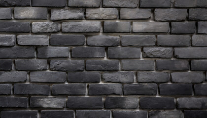 Obraz premium Black brick wall, dark background for design