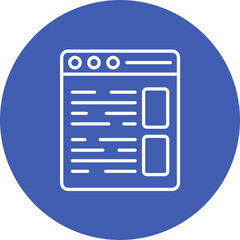 Fototapeta premium Online Survey Line Icon