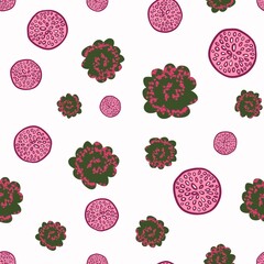 seamless background with pink flowers