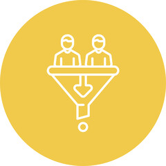 Sales Funnel Strategist Line Icon