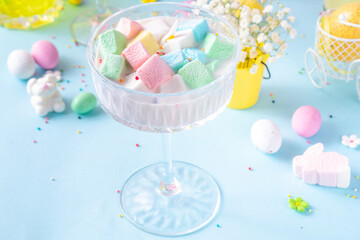Colorful Easter party mocktails