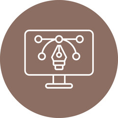 Graphic Design Line Icon