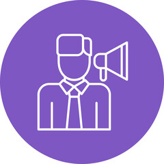 Media Director Line Icon